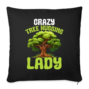 Environmentalist and tree conservationist - Sofa pillowcase 17,3'' x 17,3'' (45 x 45 cm) - black - Front
