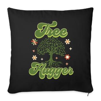 Environmentalist, Nature Lover - Sofa pillowcase 17,3'' x 17,3'' (45 x 45 cm) - black - Front