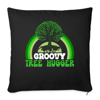Environnementaliste, amoureux de la nature - Housse de coussin décorative 45 x 45 cm - noir - Devant
