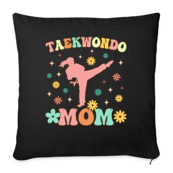 Groovy Karate Female - Sofa pillowcase 17,3'' x 17,3'' (45 x 45 cm) - black - Front