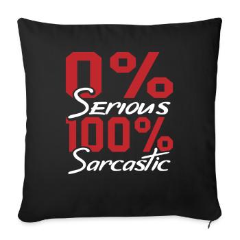 Schwarzer Humor I Dont Care - Sofakissenbezug 45 x 45 cm - Schwarz - Vorne