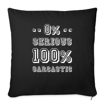 Schwarzer Humor I Dont Care - Sofakissenbezug 45 x 45 cm - Schwarz - Vorne