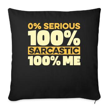 Schwarzer Humor I Dont Care - Sofakissenbezug 45 x 45 cm - Schwarz - Vorne