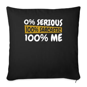 Schwarzer Humor I Dont Care - Sofakissenbezug 45 x 45 cm - Schwarz - Vorne