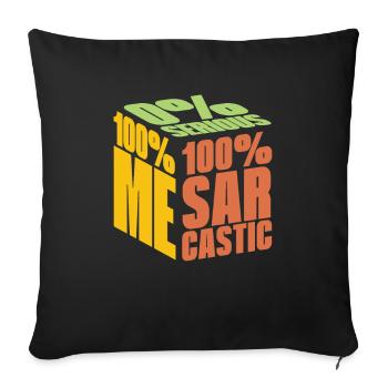 Schwarzer Humor I Dont Care - Sofakissenbezug 45 x 45 cm - Schwarz - Vorne