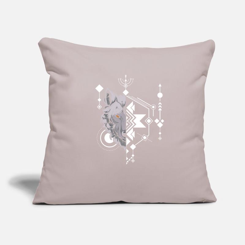 Wolf Abstract Polygon Geometrical Wolf Sofa pillowcase 17,3'' x 17,3'' (45 x 45 cm)