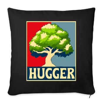 Environmentalist, Nature Lover - Sofa pillowcase 17,3'' x 17,3'' (45 x 45 cm) - black - Front