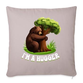 Tree Hugger Environmentalist Bear - Sofa pillowcase 17,3'' x 17,3'' (45 x 45 cm) - light taupe - Front
