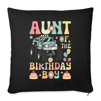 Monster Truck Lover Birthday Party - Sofa pillowcase 17,3'' x 17,3'' (45 x 45 cm) - black - Front