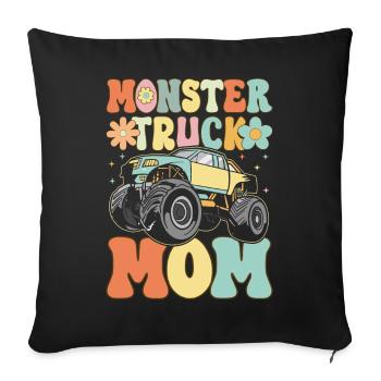 Groovy Camion Amant Maman Femme - Housse de coussin décorative 45 x 45 cm - noir - Devant