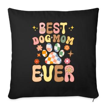 Groovy Maman Pékinoise - Housse de coussin décorative 45 x 45 cm - noir - Devant