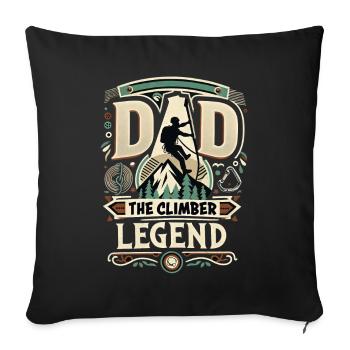 Father's Day Dad the Climber Legend Dad Dad - Sofa pillowcase 17,3'' x 17,3'' (45 x 45 cm) - black - Front