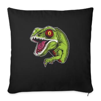 Chameleon Chamäleon Wütend - Sofakissenbezug 45 x 45 cm - Schwarz - Vorne