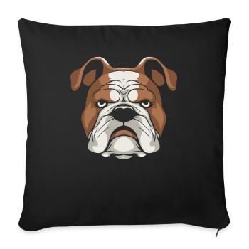 Bouledogue - Housse de coussin décorative 45 x 45 cm - noir - Devant