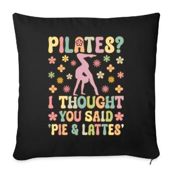 Fun Yoga Exercise - Sofa pillowcase 17,3'' x 17,3'' (45 x 45 cm) - black - Front