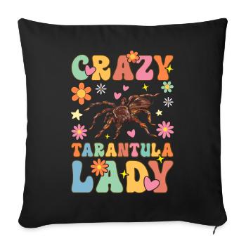 Groovy Weibchen Tarantula Lover Spinne - Sofakissenbezug 45 x 45 cm - Schwarz - Vorne