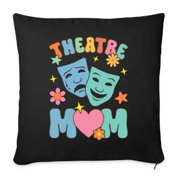 Groovy Artiste Théâtre Théâtre Pièce - Housse de coussin décorative 45 x 45 cm - noir - Devant