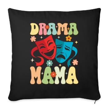 Groovy Artiste Théâtre Drame Jeu Théâtre Maman - Housse de coussin décorative 45 x 45 cm - noir - Devant