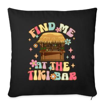 Groovy Hawaii Vacation Party - Sofa pillowcase 17,3'' x 17,3'' (45 x 45 cm) - black - Front