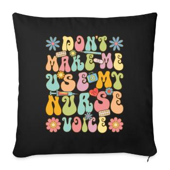 Groovy Nurse Life Nursing - Sofa pillowcase 17,3'' x 17,3'' (45 x 45 cm) - black - Front