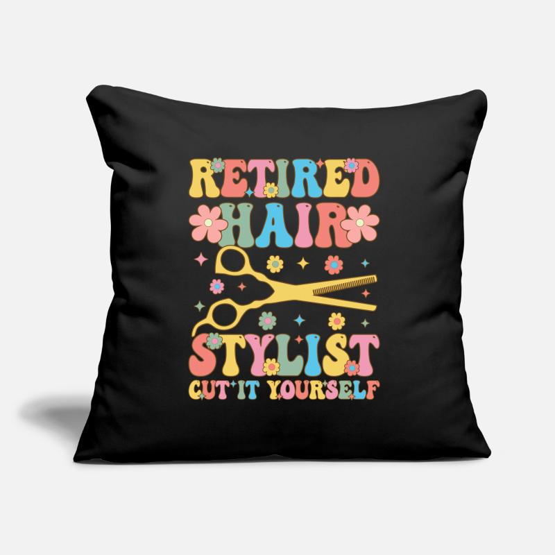 Coiffeur Groovy Housse de coussin décorative 45 x 45 cm