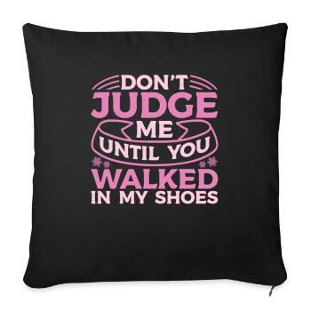 Mom Mom - Sofa pillowcase 17,3'' x 17,3'' (45 x 45 cm) - black - Front