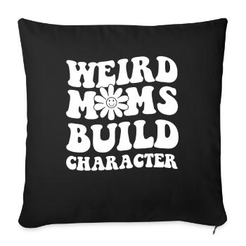 Mom Mom - Sofa pillowcase 17,3'' x 17,3'' (45 x 45 cm) - black - Front
