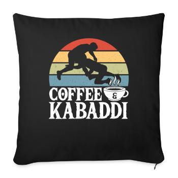Cadeau pour les amateurs de Kabaddi - Housse de coussin décorative 45 x 45 cm - noir - Devant