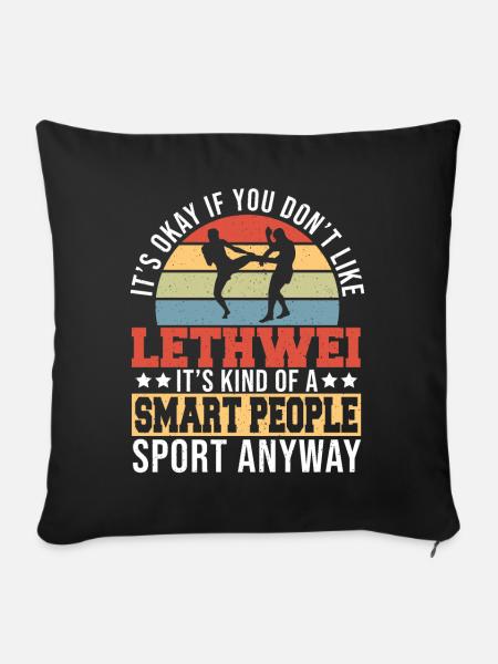 Lethwei burmesisches Geschenk - Sofakissenbezug 45 x 45 cm - Schwarz