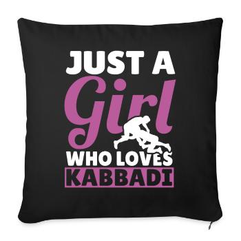Gift for Kabaddi Lovers - Sofa pillowcase 17,3'' x 17,3'' (45 x 45 cm) - black - Front