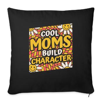 Mom Support Mom - Sofa pillowcase 17,3'' x 17,3'' (45 x 45 cm) - black - Front