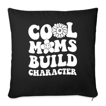 Maman Soutien Maman - Housse de coussin décorative 45 x 45 cm - noir - Devant