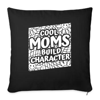 Maman Soutien Maman - Housse de coussin décorative 45 x 45 cm - noir - Devant