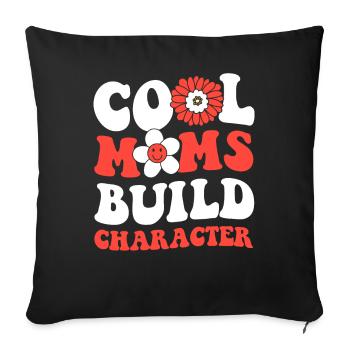 Mom Support Mom - Sofa pillowcase 17,3'' x 17,3'' (45 x 45 cm) - black - Front