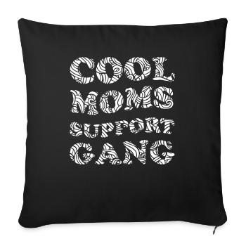 Maman Soutien Maman - Housse de coussin décorative 45 x 45 cm - noir - Devant