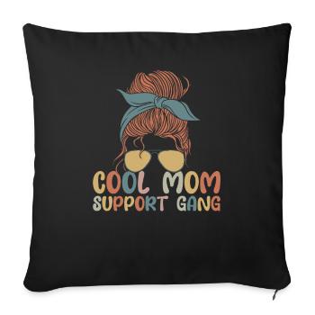 Maman Soutien Maman - Housse de coussin décorative 45 x 45 cm - noir - Devant
