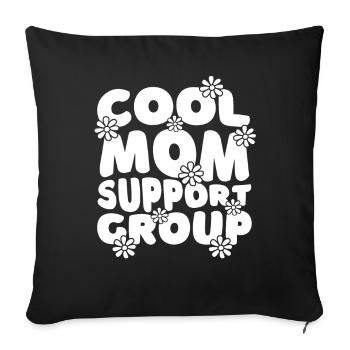 Maman Soutien Maman - Housse de coussin décorative 45 x 45 cm - noir - Devant