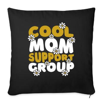 Mom Support Mom - Sofa pillowcase 17,3'' x 17,3'' (45 x 45 cm) - black - Front