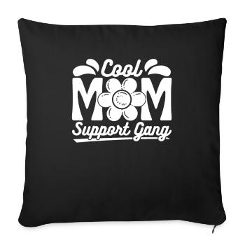 Maman Soutien Maman - Housse de coussin décorative 45 x 45 cm - noir - Devant