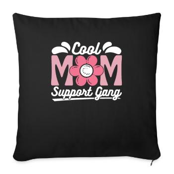 Maman Soutien Maman - Housse de coussin décorative 45 x 45 cm - noir - Devant