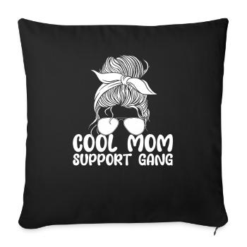 Mom Support Mom - Sofa pillowcase 17,3'' x 17,3'' (45 x 45 cm) - black - Front