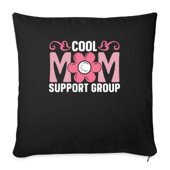 Maman Soutien Maman - Housse de coussin décorative 45 x 45 cm - noir - Devant