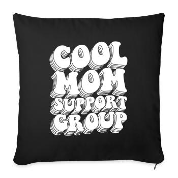 Maman Soutien Maman - Housse de coussin décorative 45 x 45 cm - noir - Devant