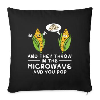 Popcorn Witz Anime Pop-corn Kawaii Popped Popcorn - Sofakissenbezug 45 x 45 cm - Schwarz - Vorne