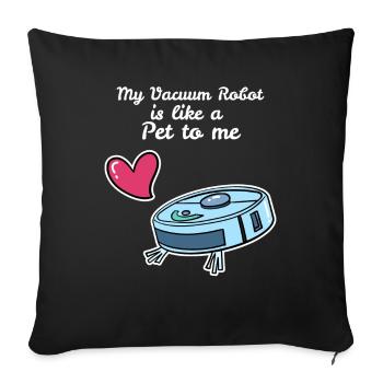 Like A Pet Robot Vacuum Cleaner Vacuum Cleaner - Sofa pillowcase 17,3'' x 17,3'' (45 x 45 cm) - black - Front
