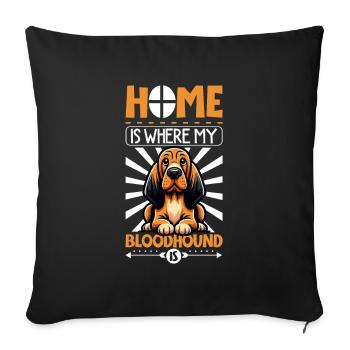 Accueil - Bloodhound - Housse de coussin décorative 45 x 45 cm - noir - Devant