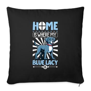 Accueil - Blue Lacy - Housse de coussin décorative 45 x 45 cm - noir - Devant