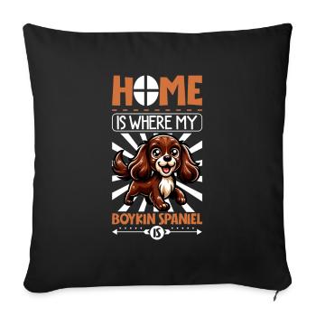 Accueil - Boykin Spaniel - Housse de coussin décorative 45 x 45 cm - noir - Devant