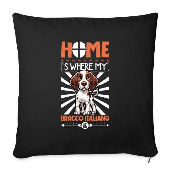 Accueil - Bracco Italiano - Housse de coussin décorative 45 x 45 cm - noir - Devant