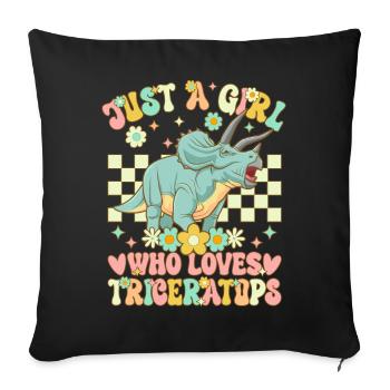 Groovy Dinosaur - Sofa pillowcase 17,3'' x 17,3'' (45 x 45 cm) - black - Front